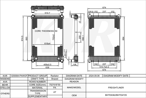 FREIGHTLINER,RADIATOR