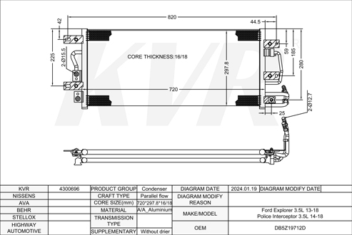 FORD,2013-18 CONDENSER