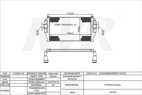 INTERNATIONAL,INTERCOOLER