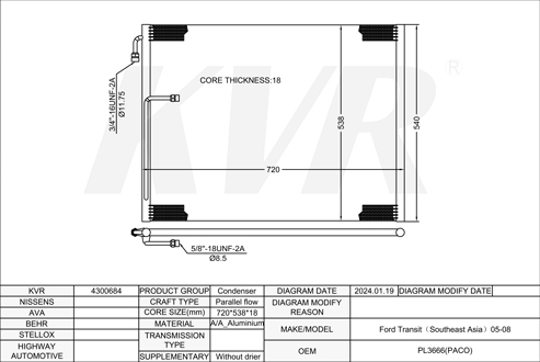 FORD,2005-08 CONDENSER