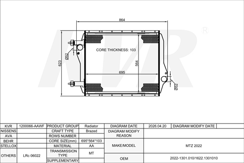 MTZ,RADIATOR