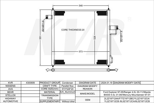 FORD,2000-11 CONDENSER
