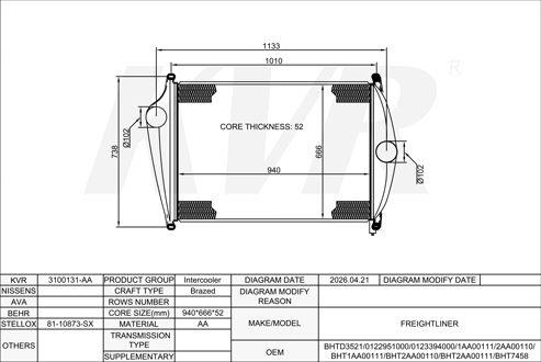 FREIGHTLINER,INTERCOOLER