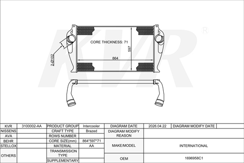 INTERNATIONAL,INTERCOOLER