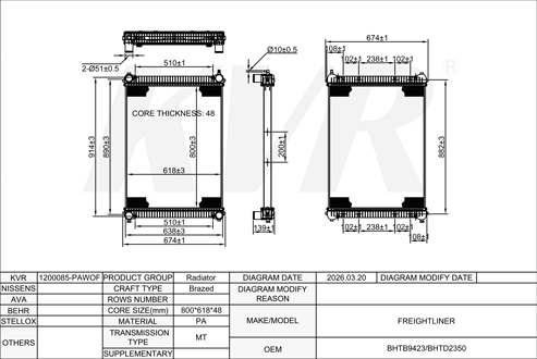 FREIGHTLINER,RADIATOR