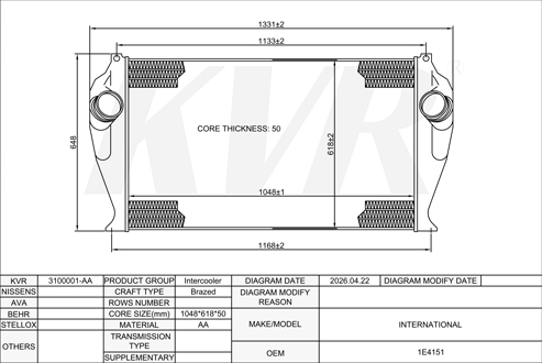INTERNATIONAL,INTERCOOLER