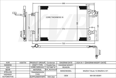 MAZDA,2007- CONDENSER