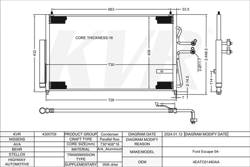 FORD,2004- CONDENSER