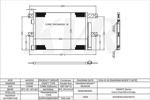 IVECO,1991-2011 F4AE0681B CONDENSER