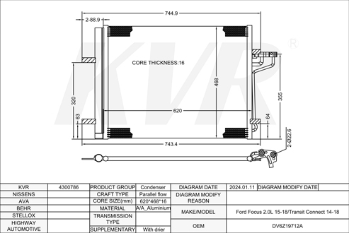 FORD,2015-18 CONDENSER