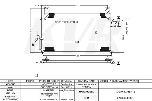 MAZDA,CONDENSER