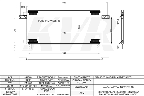 MAN,2000- D 2066 LF 36 CONDENSER