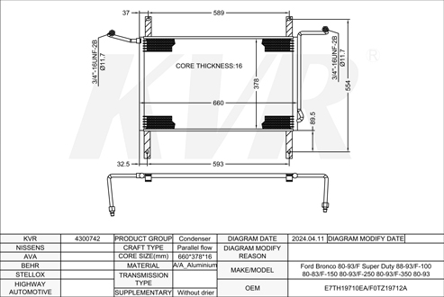 FORD,1980-93 CONDENSER