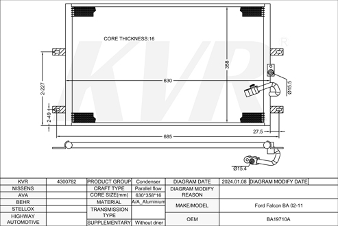 FORD,2002-11 CONDENSER